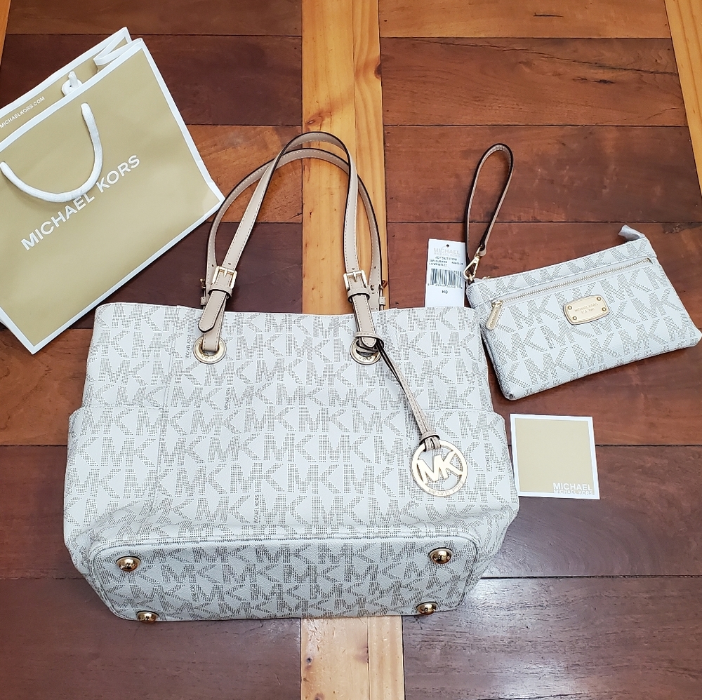 NWT Michael Kors Tote and Wristlet